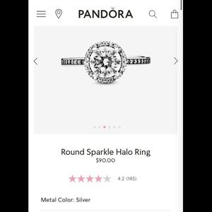 Pandora silver ring size 6